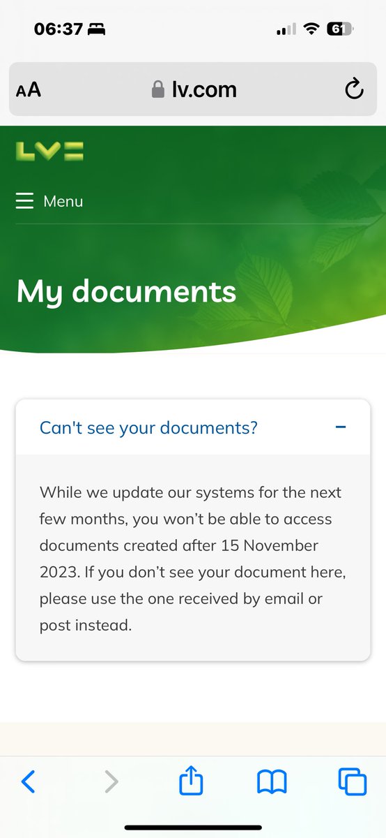 happichick73's tweet photo. @lv New policyholder here and wanted to see my documents online but @lv are updating their systems which may take a few months !!!!
In this day and age they should be accessible online ! https://t.co/DYGkQNwxoS