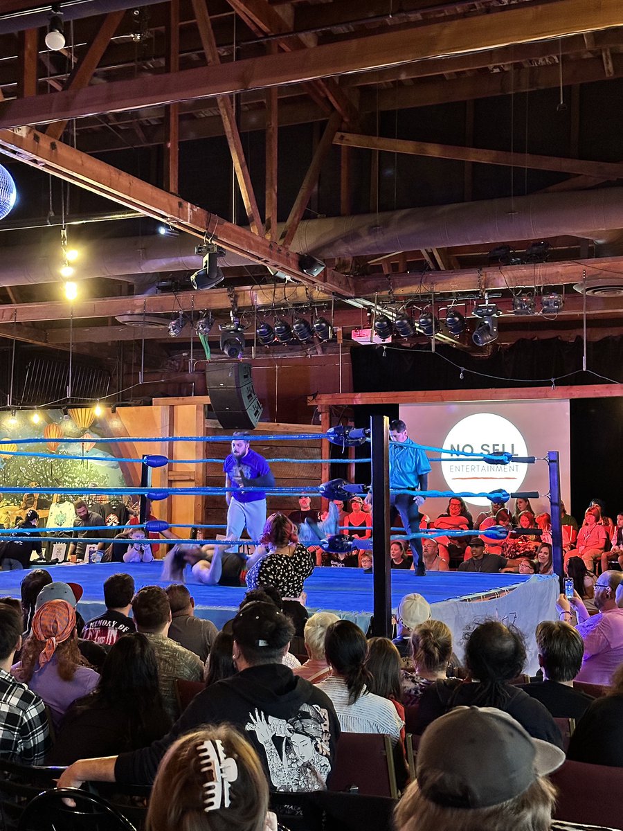 nosellent's tweet image. Proud sponsor of @powprowrestling! They had a great show tonight at Whirled Pies in Eugene, OR. Catch our full review of #TilDeathDoUsPart this week on The No Sell Podcast.