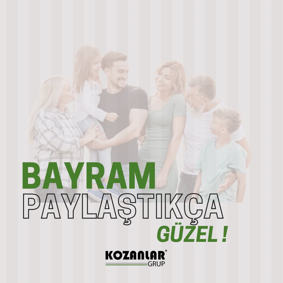 Bayram paylaştıkça güzel ! Sevdiklerinizle mutlu bir bayram geçirmenizi dileriz. 
.
.
#bayram #kozanlar #kozanlardgi