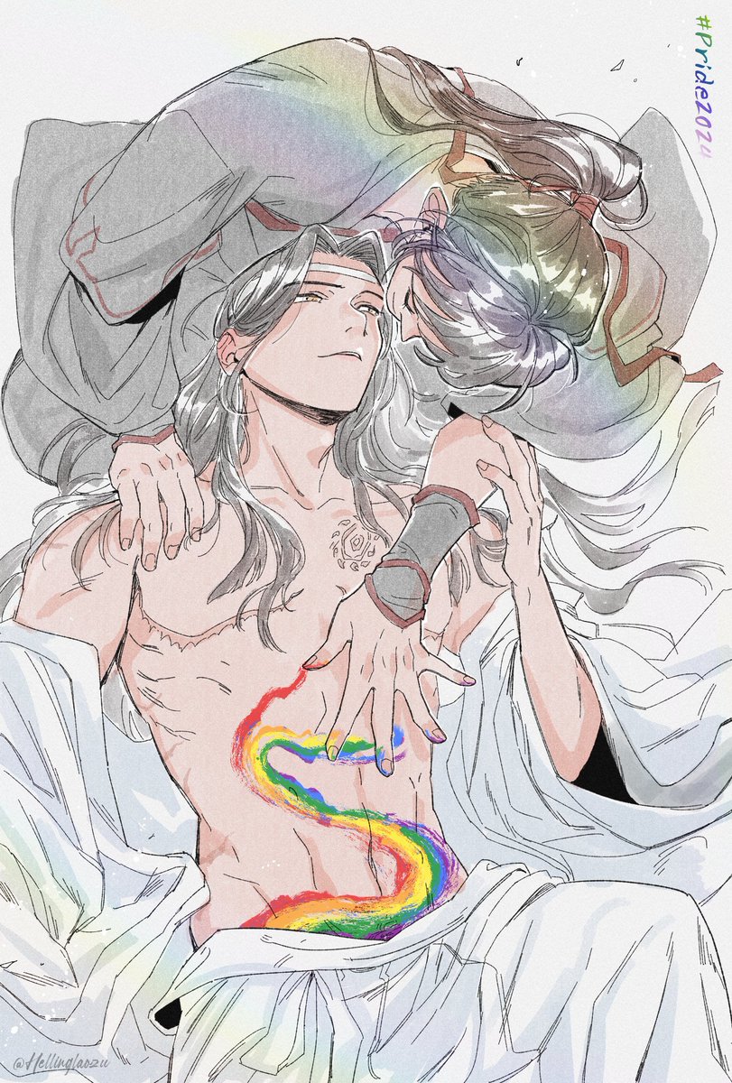 HellingLaozu's tweet photo. Color me discovered, reinvented, yours!🏳️‍🌈
#Pride #魔道祖师 #忘羨 #MDZS #WangXian https://t.co/uI4JNxF2UQ
