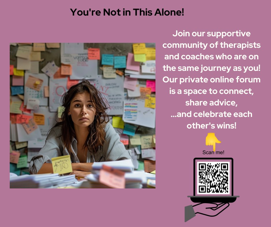 bevjessup's tweet photo. Join our supportive community of therapists and coaches who are on the same journey as you! Our private online forum is a space to connect, share advice,
...and celebrate each other's wins! Join our supportive community: https://t.co/MVhmIhuhIG https://t.co/0pGW0tTfOk