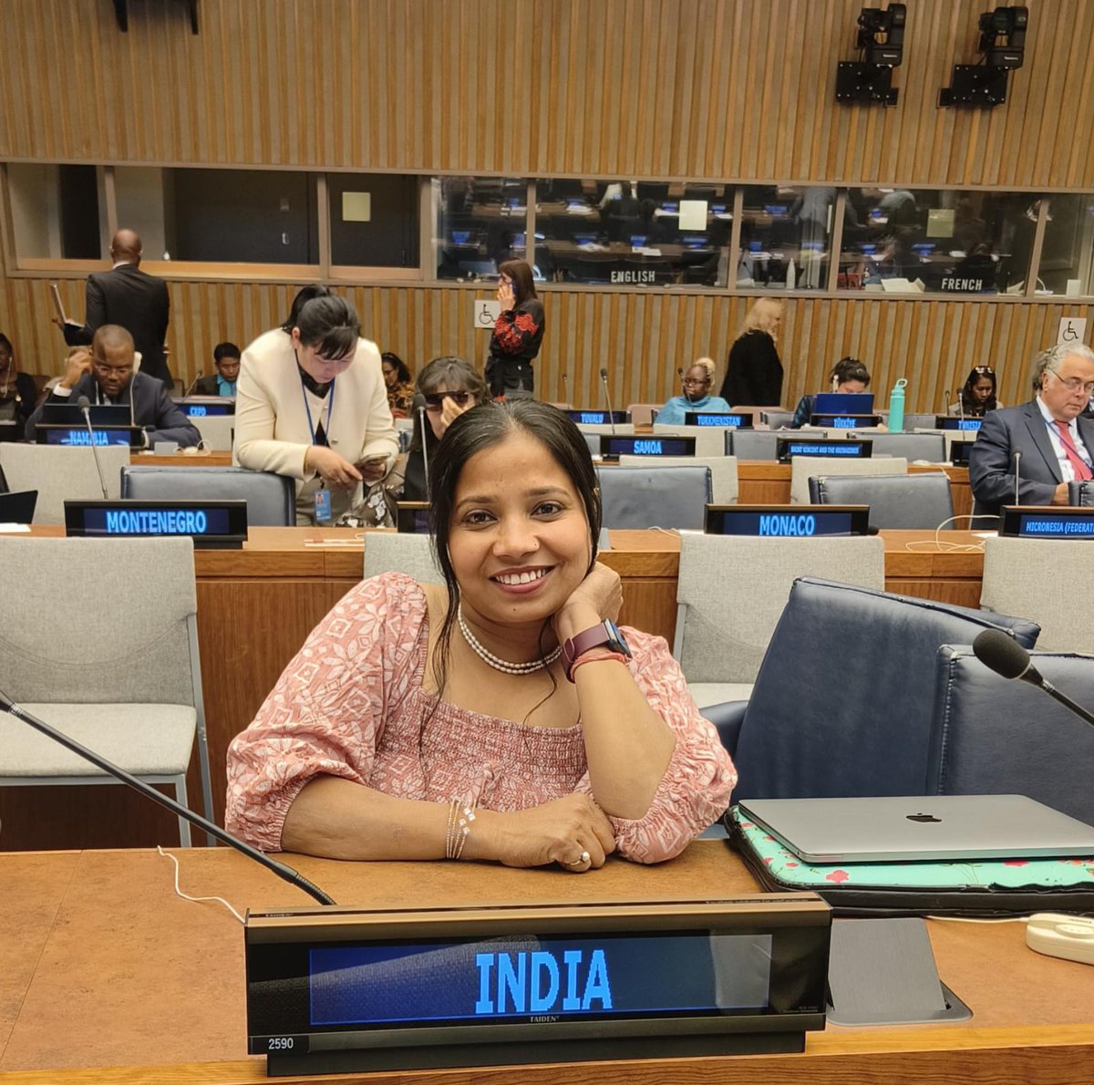 _suvarnaraj's tweet photo. Great experience at UN #COSP17 on June 12-13, discussing disability inclusion, health equity, supported decision-making, climate risks, and more. Met inspiring individuals &amp; learned so much!
#DisabilityRights #InclusiveWorld #UNCRPD #SuvarnaRaj @narendramodi @HyundaiIndia @ANI https://t.co/NcKuvv26q0