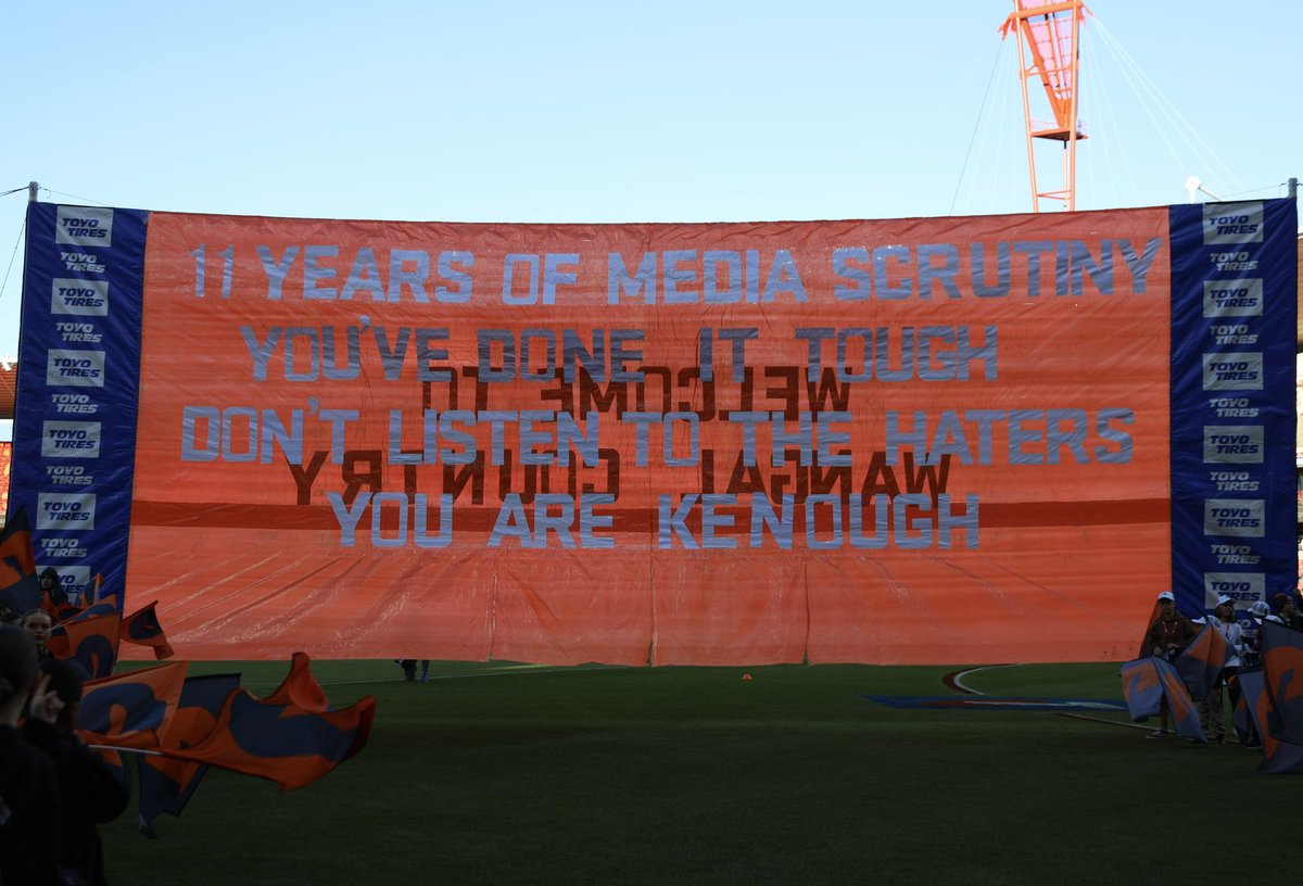 GWSGIANTS's tweet photo. 11 YEARS OF MEDIA SCRUTINY 
YOU'VE DONE IT TOUGH
DON'T LISTEN TO THE HATERS
YOU ARE KENOUGH https://t.co/rlu26Ibb6d