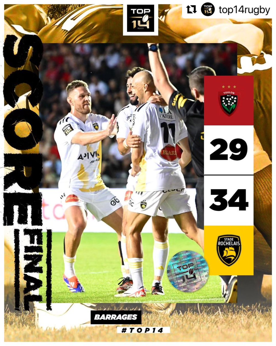 French Rugby Podcast (@frenchrugbypod) on Twitter photo #BarragesTOP14
<a href="/staderochelais/">Stade Rochelais</a> outclass Toulon and make it through to the semi final ⛵️
What did you make of the game? #BarragesTOP14
<a href="/staderochelais/">Stade Rochelais</a> outclass Toulon and make it through to the semi final ⛵️
What did you make of the game?