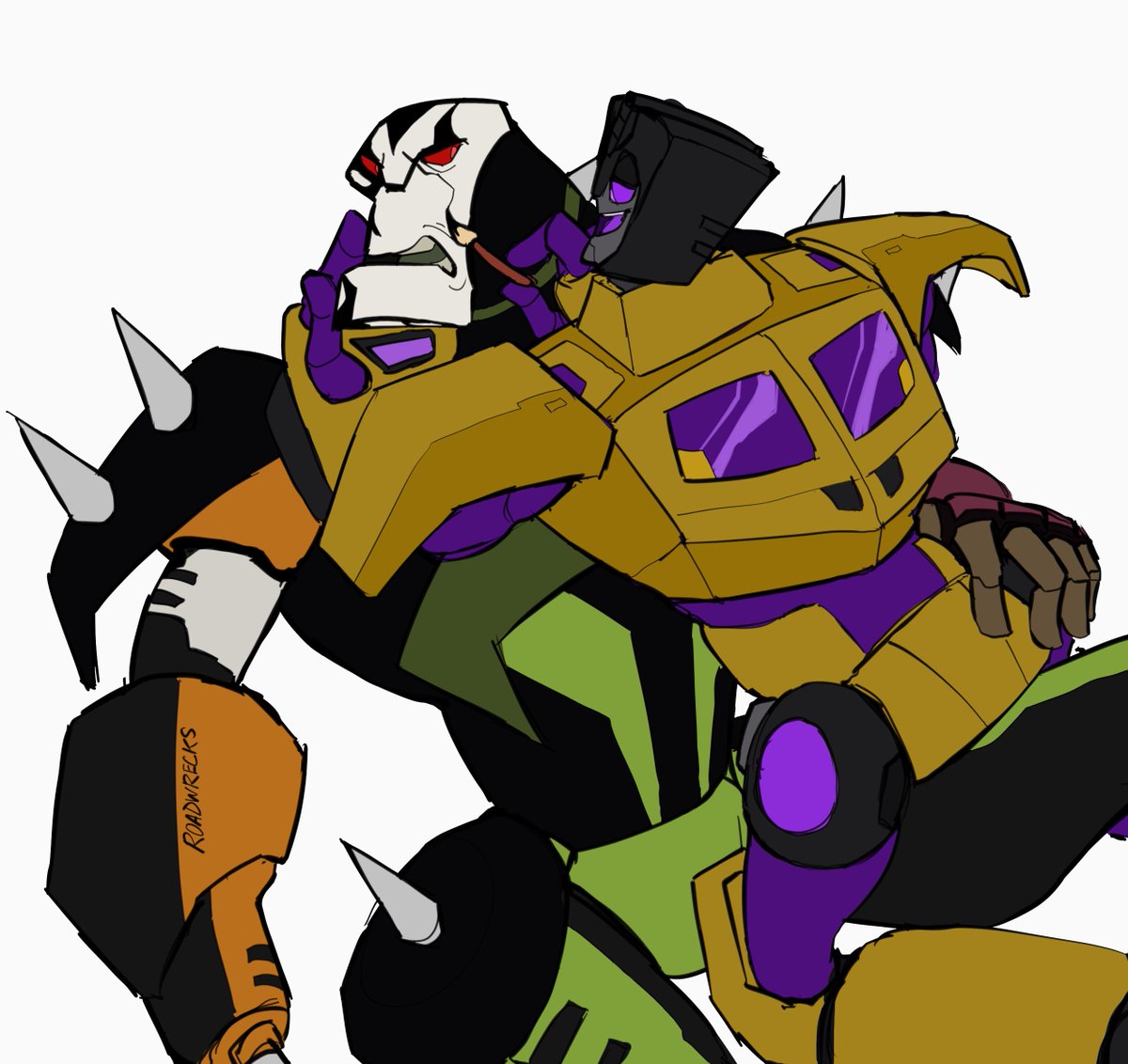 ROADWRECKS's tweet image. not sure how swindle convinced lockdown to let him do his makeup and i dont think he knows either, but he's having a blast
#transformers #swinlock #maccadam