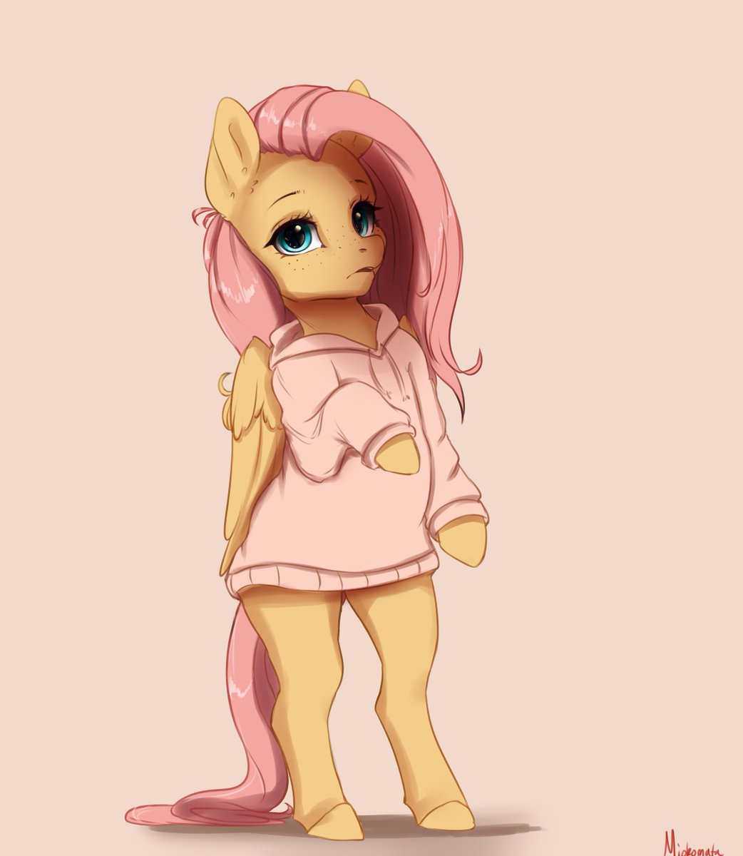 Miokomata's tweet photo. pink sweater :3 https://t.co/rQO5lJeBtG