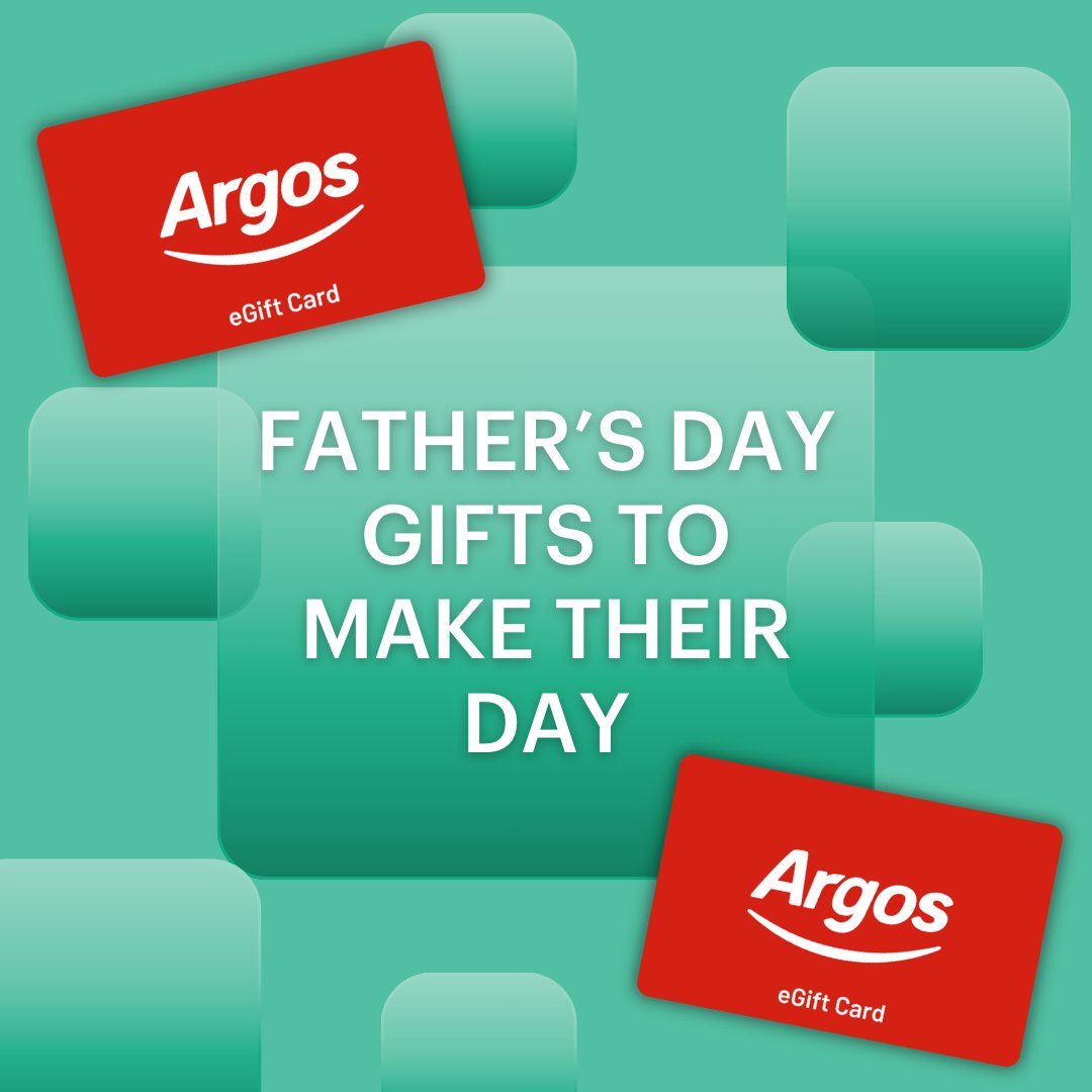 HAPPY FATHER’S DAY!

How are you spending your Father’s Day? Let us know and you may win a £50 Argos eGift Card

Don’t forget to: 
like
follow
 retweet
#GiftBetter
tag a friend

#Prizedraw ends 23:59 16.6.24

T&amp;Cs apply 🔗 in bio