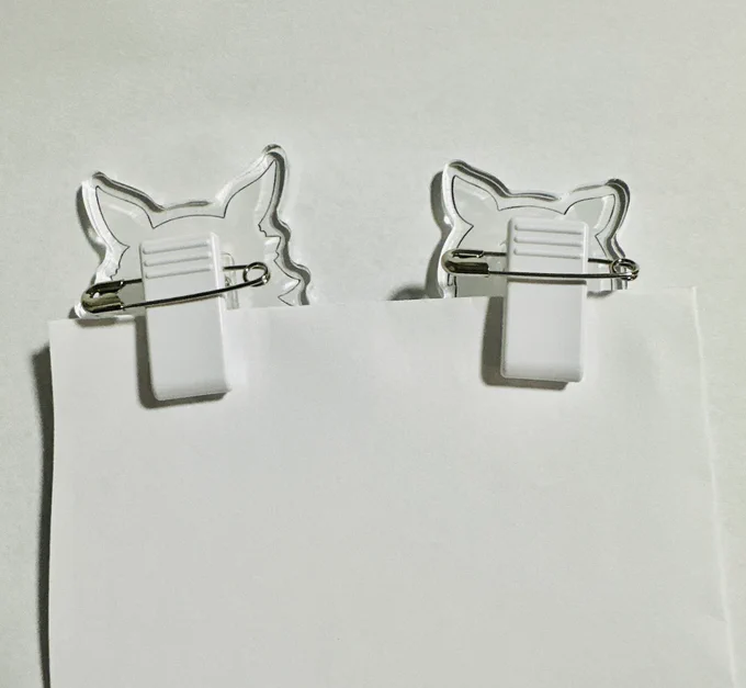 フクキタルとスズカさんのアクリルクリップを作るなどしてみました!安全ピンも付いてます 