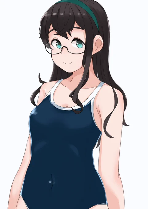 暑い日はスク水 