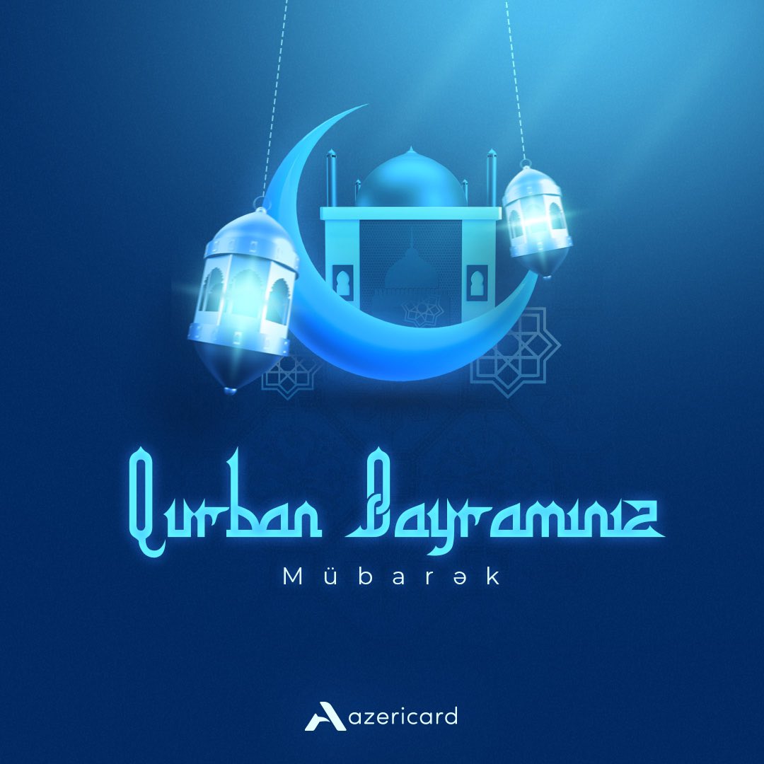 AzeriCard's tweet photo. Əziz həmvətənlərimiz, sizin hər birinizi müqəddəs Qurban bayramı münasibəti ilə təbrik edirik! 🌙
Süfrələriniz hər zaman bol və bərəkətli olsun!

#Azericard #Qurbanbayramı https://t.co/ylR77pHtYZ