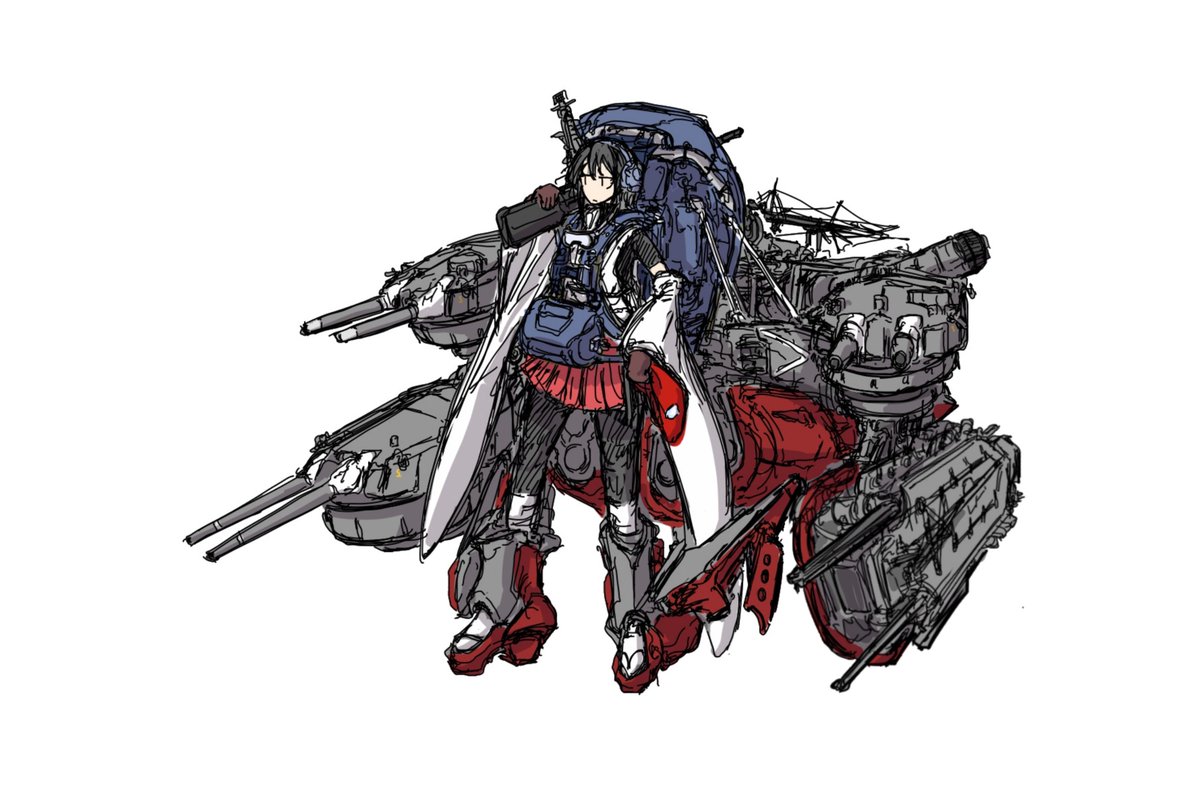 山城(艦これ) 「2021年ごろの山城さんこのころ空挺戦艦山城登場 」|八鳥のイラスト