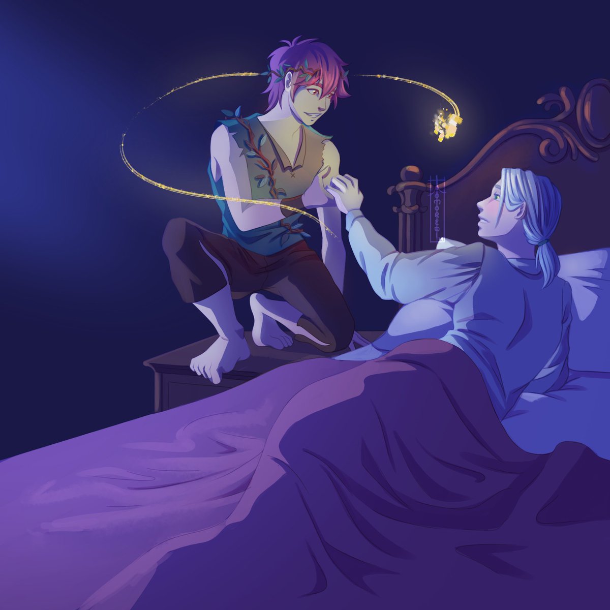 komorebi_jim's tweet photo. Renga week day 2: fairytale 
join me to a world full of fun and wonders....
peter pan au
and tinkermiya
#renga #sk8theinfinity #RengaWeek2024 https://t.co/Cm4Xrxnan7