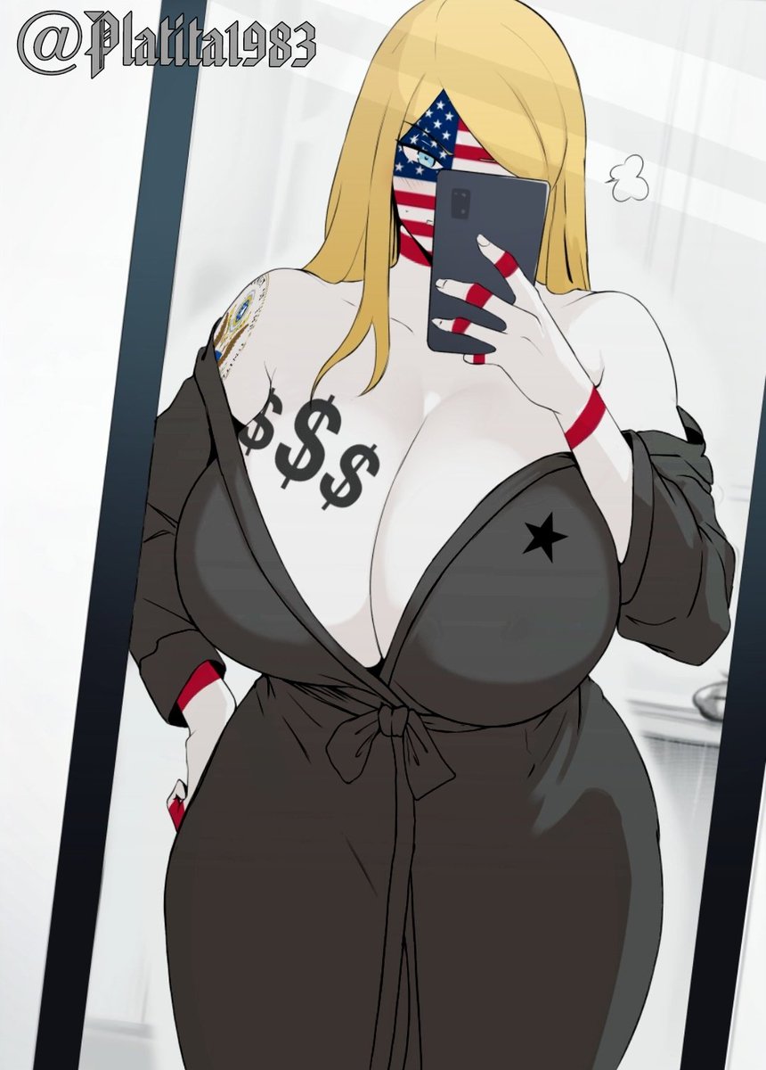 Platita1983's tweet photo. 🇺🇲: Ok idiota, te envío una foto mía para que estés satisfecho. No te hagas ideas extrañas, solo.... Es un regalo para tí OKEY?! 

Que sepas que te odio🖕 

(Digan abajo a quién se lo estará diciendo) 

#CountryHumans 
#countryhumansUSA https://t.co/6CkZ618Y8V