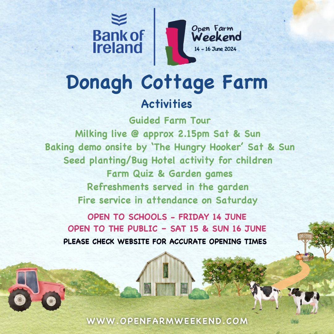 BOIopenfarm's tweet photo. Welcome to the final day of Bank of Ireland Open Farm Weekend. There will be farms open today across NI ready to welcome visitors,here are some of them. They are free to attend &amp; no booking is required. We hope you have a fantastic day! Plan your visit https://t.co/YzW7yhyB0o 1/2 https://t.co/E6lMLCdSI2