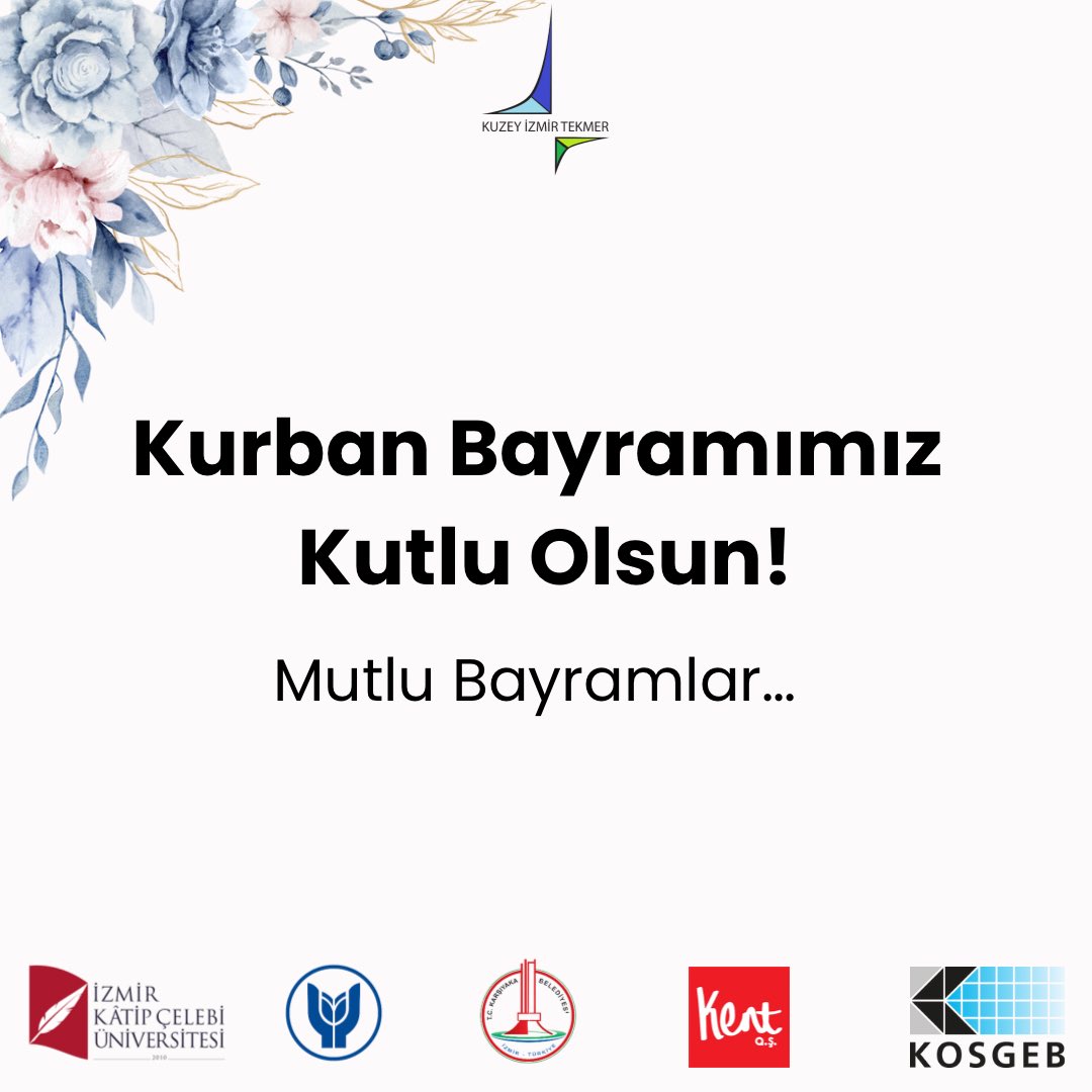 Sağlıklı, mutlu nice bayramlar geçirmeniz dileğiyle..
Kurban Bayramı kutlu olsun. 🌸

#kuzeyizmirtekmer #izmirtekmer #tekmer