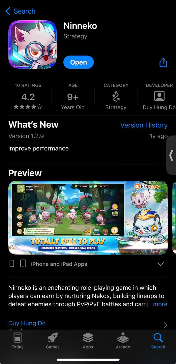 Ninneko_lover's tweet photo. @wovencharlie Looks fun. While waiting for this game I play Ninneko on my iPhone.
Yes a crypto play-2-earn on the rich famous mainstream iPhones!
iPhone + Crypto game = mass adoption
NO NEED TO CONNECT A WALLET. Try @ninnekogame for free as guest
#ninneko #GameFi #iosgame #WWECastle $NINO https://t.co/rH06YnPCEE