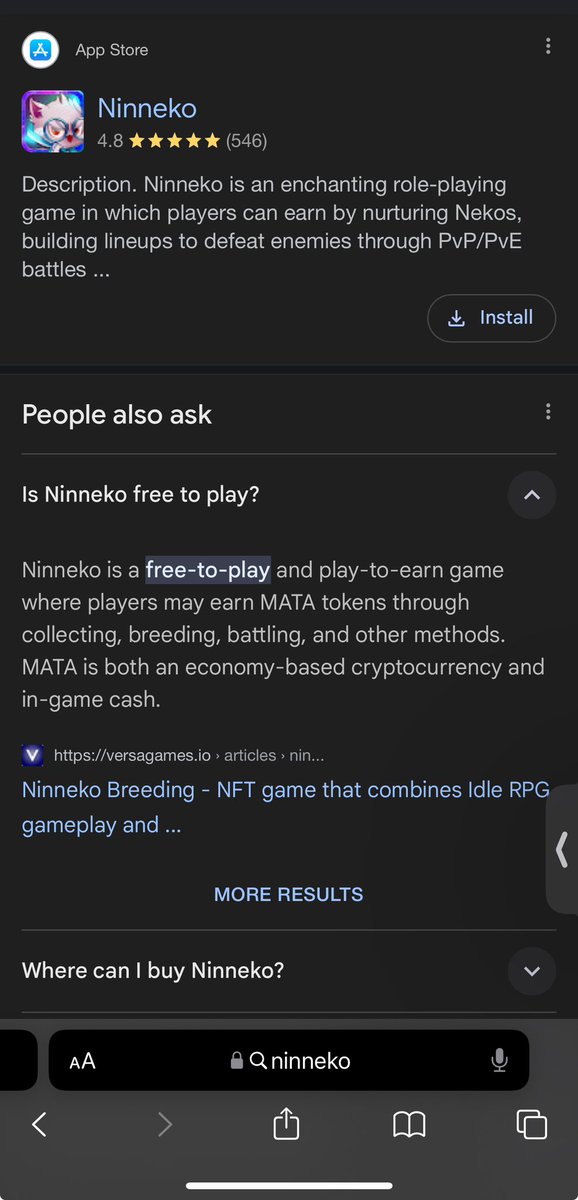 Ninneko_lover's tweet photo. @wovencharlie Looks fun. While waiting for this game I play Ninneko on my iPhone.
Yes a crypto play-2-earn on the rich famous mainstream iPhones!
iPhone + Crypto game = mass adoption
NO NEED TO CONNECT A WALLET. Try @ninnekogame for free as guest
#ninneko #GameFi #iosgame #WWECastle $NINO https://t.co/rH06YnPCEE
