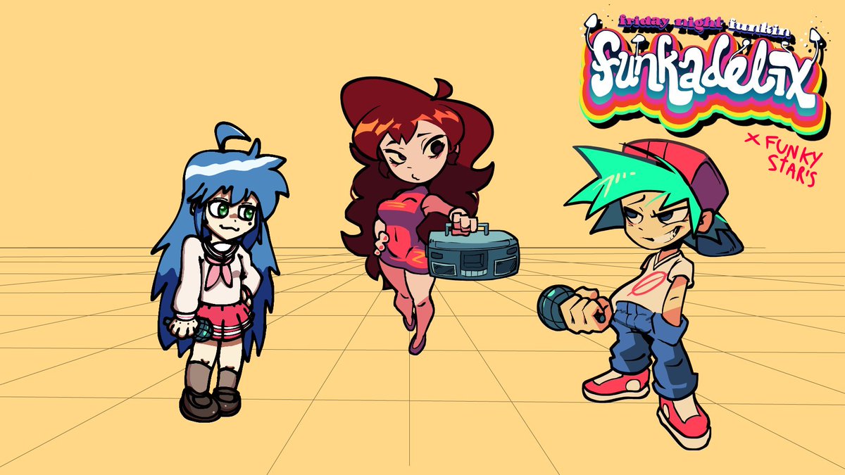 FunkyStars_Team's tweet photo. Funky Stars and Fnf Funkadelix!
[ Just a funny draw/fanart :3 ]

maybe the style is not the most similar, but it is something :p

https://t.co/Xpocf9FbN5

#Fnf #Fnfmod #FNFfunkadelix #Luckystar #Konata #FunkyStars https://t.co/SfkVLzpxeI
