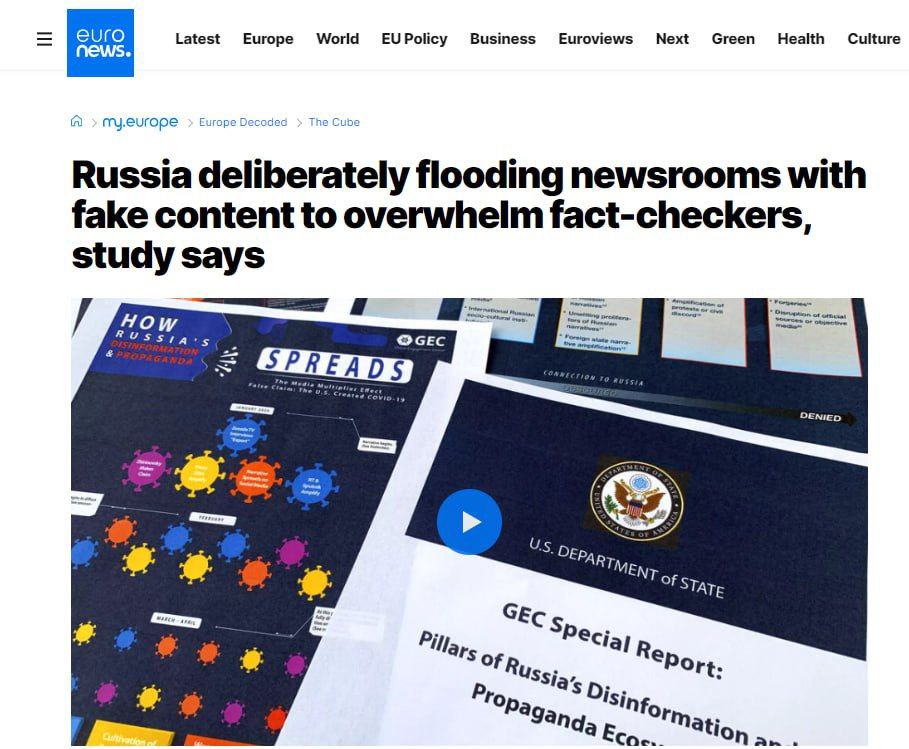 Russia is running a program flooding the newsrooms of 800 mainstream news outlets with fake stories and narratives to overload verification process.