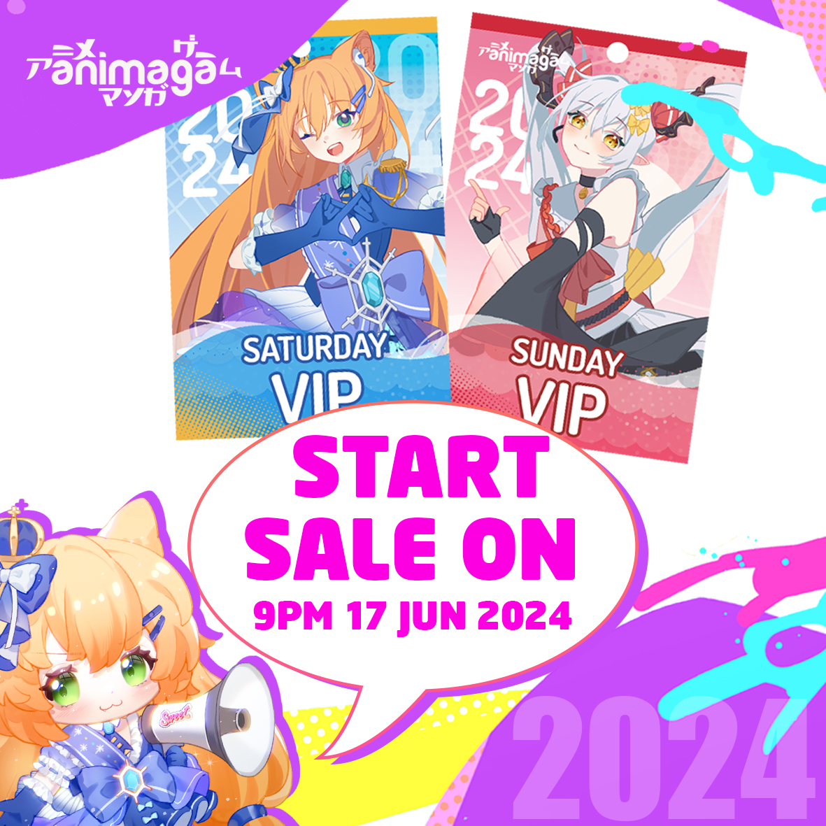 AnimagaExpo's tweet image. Mark your calendars! VIP tickets go on sale at 9 PM on 17/06/2024. Set an alarm, ensure your internet is ready, and get ready to hit F5. Only 1 VIP pass per transaction at $120 each. Don't miss out! #Animaga2024 #VIPTickets

Details: trybooking.com/CQJOP (link live at 9 PM)