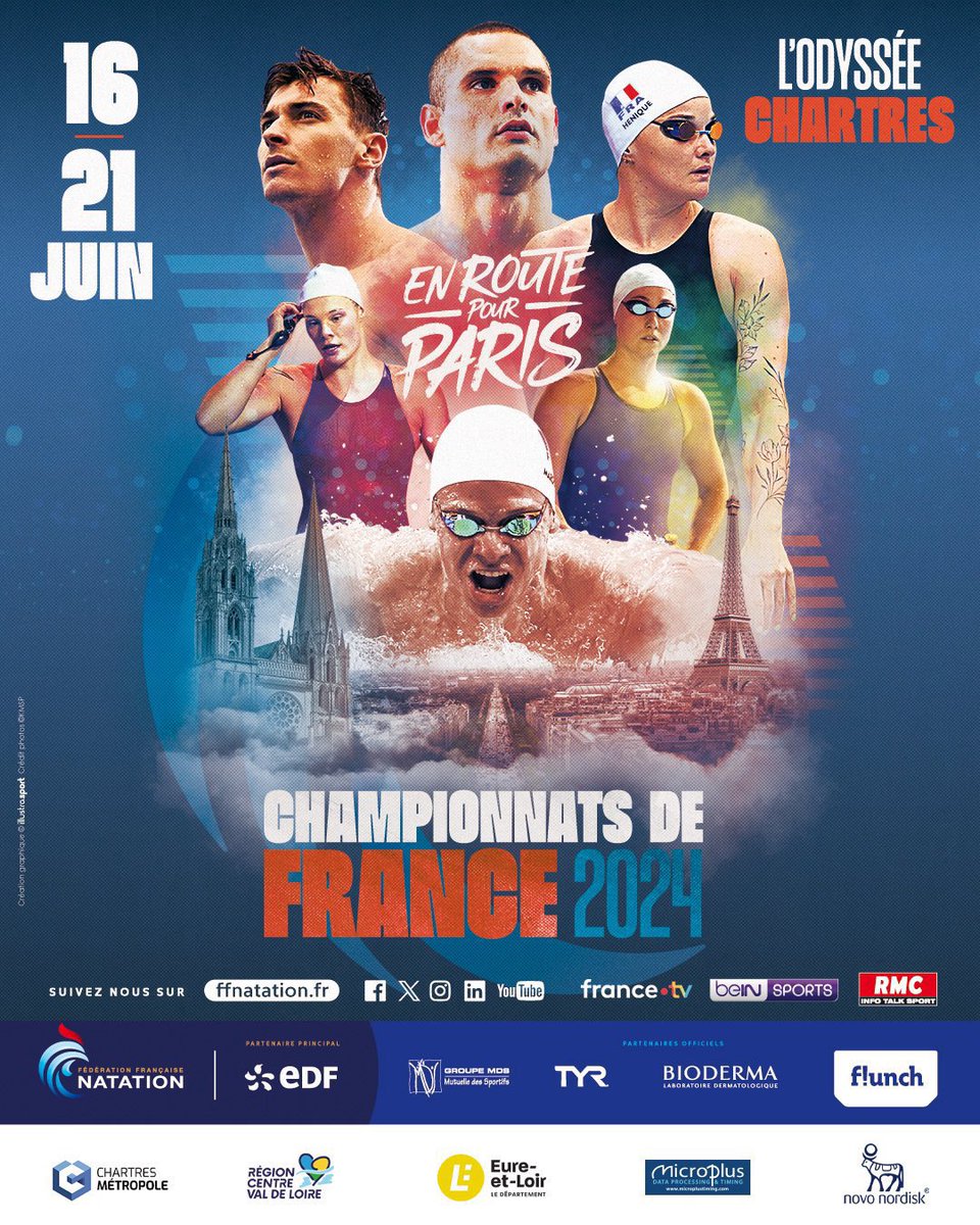 François Rabiller (@francois_rab) on Twitter photo 🔥 La qualif’ pour #Paris2024 passe par Chartres pour nos 🇫🇷 
Pendant 6 jours <a href="/beinsports_FR/">beIN SPORTS</a> sera au coeur des « France » les plus excitants de l’histoire ! 
<a href="/leon_marchand/">Léon</a> sera très attendu pour son retour en France 🔥
RV 18h avec <a href="/sophiekamoun1/">Sophie Kamoun - OLY</a> 🏊🏻♂️🏊🏻♀️
#Beinsurtouslesterrains 🔥 La qualif’ pour #Paris2024 passe par Chartres pour nos 🇫🇷 
Pendant 6 jours <a href="/beinsports_FR/">beIN SPORTS</a> sera au coeur des « France » les plus excitants de l’histoire ! 
<a href="/leon_marchand/">Léon</a> sera très attendu pour son retour en France 🔥
RV 18h avec <a href="/sophiekamoun1/">Sophie Kamoun - OLY</a> 🏊🏻♂️🏊🏻♀️
#Beinsurtouslesterrains
