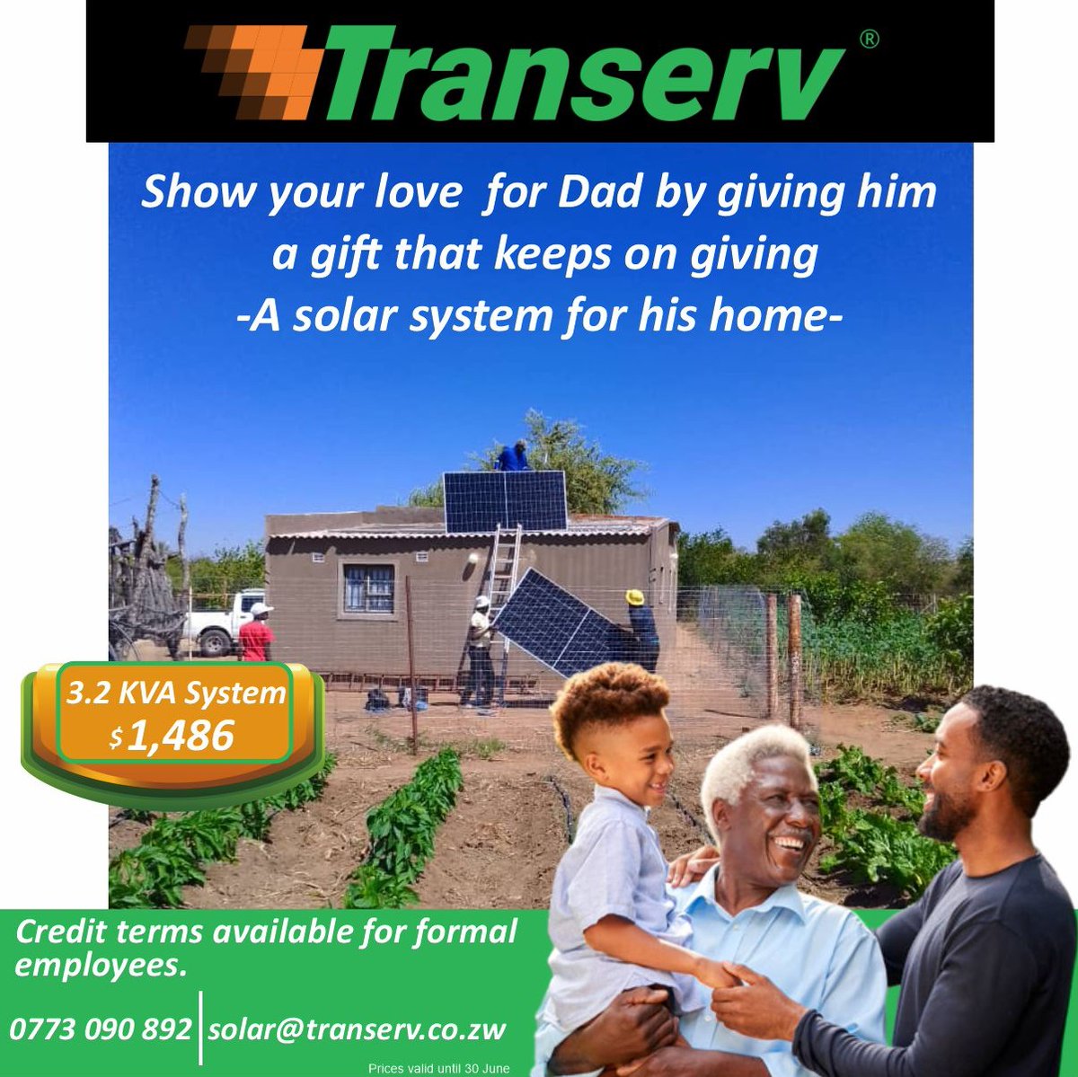 Transervzim's tweet photo. Let your dad know how much he means to you by gifting him a solar system this Father's Day.

Call 0773 090 892 https://t.co/mRTE3Npkyy
