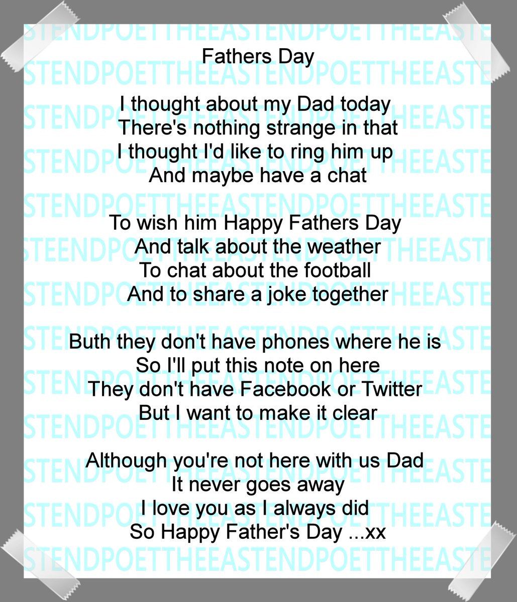 TheEastEndPoet's tweet image. Happy Fathers day to all you Dads out there and those in heaven...xx