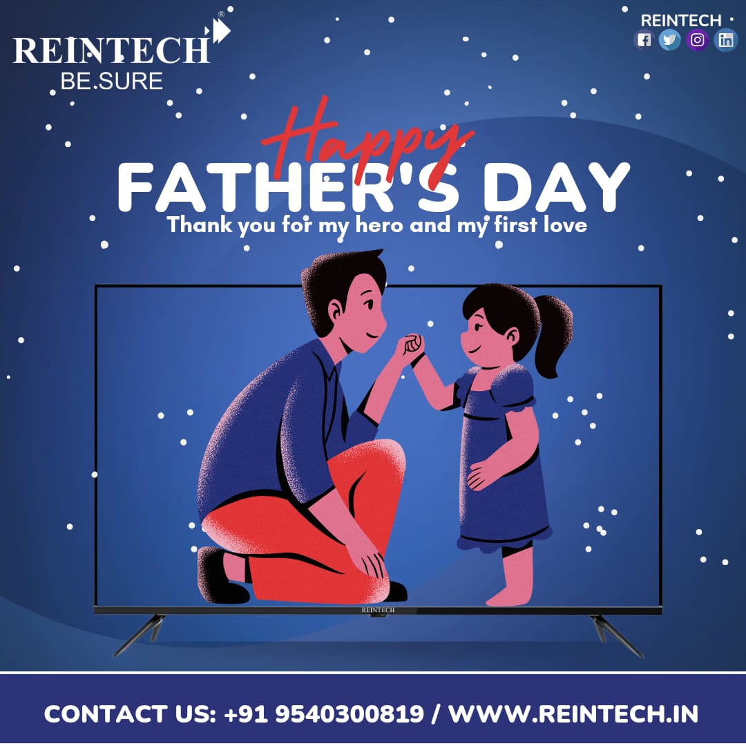ReintechPvtLtd's tweet photo. Happy Father's Day, Thank you for my hero and my first love ❤
#Reintechbesure #happyfathersday #fathersday #reintechledtv #homeappliances #Manufavturer
#FathersDay https://t.co/hPZKcvchg7