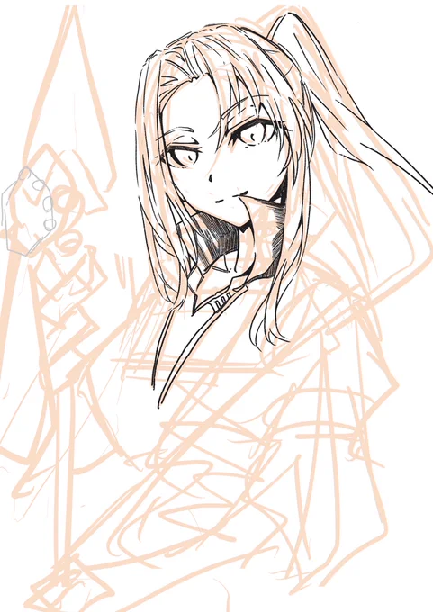 カッコいい女描いてる 