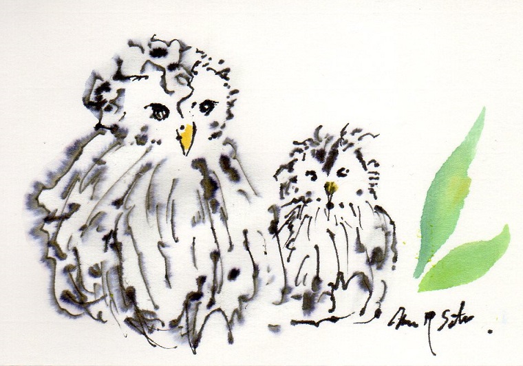 momomsato's tweet photo. owlpainting
フクロウの絵を久しぶりに描きました。
#フクロウの絵 #ガラスペン #画仙紙 #owlart #glasspen #owlpainting #Japan #inku #momomsato #モモmサトウ https://t.co/UKB1RL79CA https://t.co/NziTL807J4