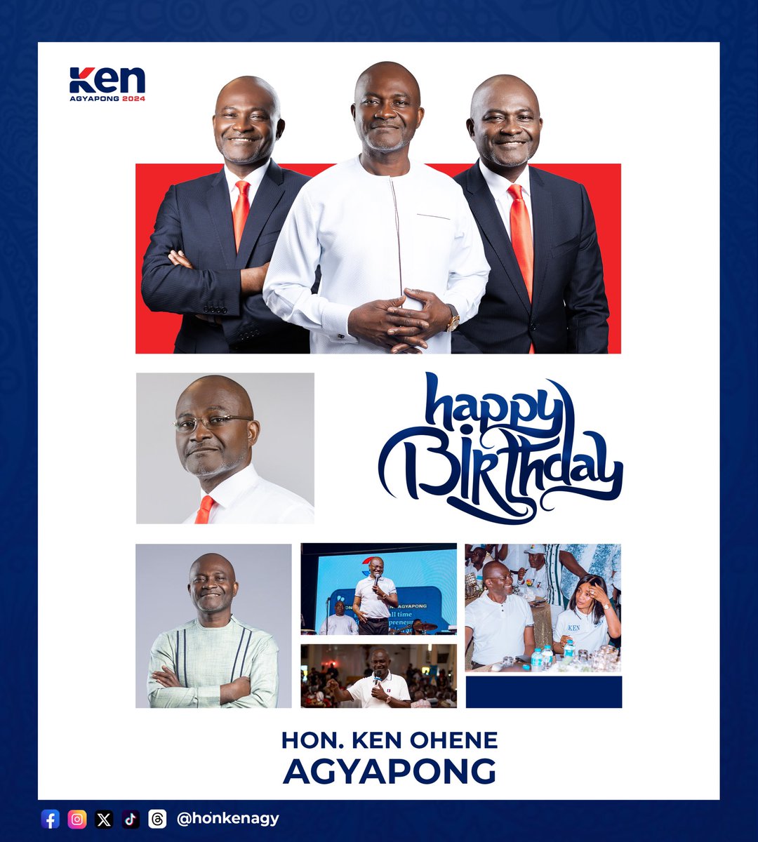 realKenAgyapong's tweet photo. As I celebrate my birthday, I am grateful to God for life and health. I am also happy and thankful to my followers for their unbridled support and well wishes. May God bless every one of you and keep you safe and well. 

Let us continue to keep hope alive and stay focused.

Indeed, I appreciate your efforts, kindness, and the confidence you repose in me.

Long live Ghana 🇬🇭