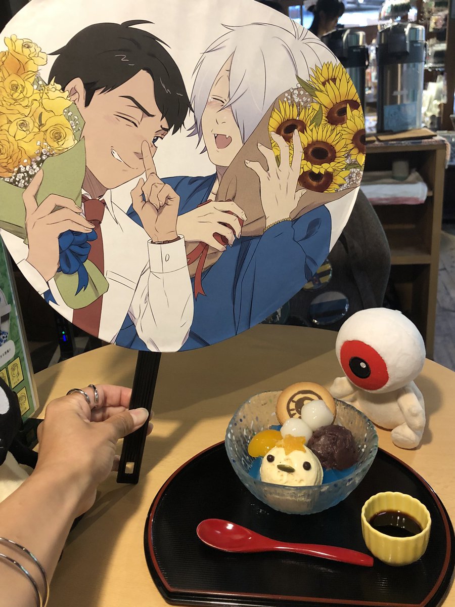 「期間限定メニューだし、父さんたちが助けていただいたので感謝の河童クリームあんみつ」|yanboのイラスト
