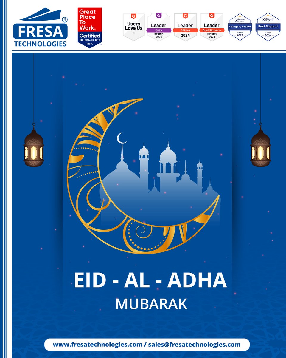 fresatechnology's tweet photo. EID AL ADHA MUBARAK
#fresa | #freightsolutions | #freightforwarding | #LeaderSmallBusinessSpring2024 | #UsersLoveUs | #Festival | #EidAlAdha | #EidMubarak | #Eid2024 | #EidCelebration | #EidAlAdha2024 | #EidVibes | #HappyEid https://t.co/dzHpnnmDRp