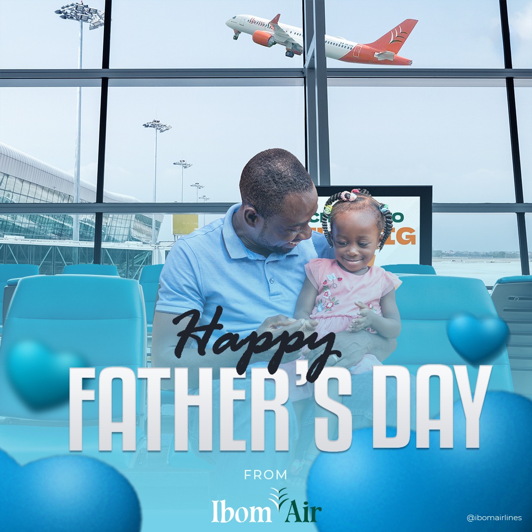 ibomairlines's tweet photo. Happy Father's Day! Today, we celebrate the incredible Fathers &amp; Father figures who inspire us with their strength, wisdom &amp; love. Thank you for being our heroes &amp; guiding lights.

We appreciate you &amp; wish you a day filled with joy, relaxation &amp; love.

Tag all the fathers you'd https://t.co/mhNIn6MOoD
