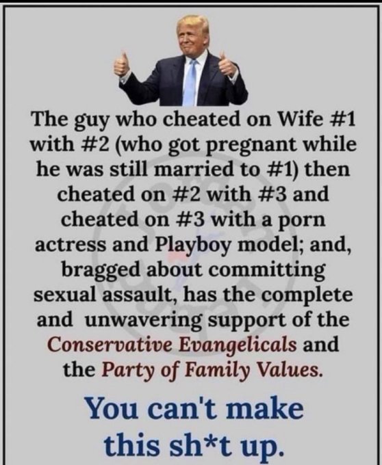 Ink8Judy's tweet photo. @charliekirk11 •Trump Charged with Sexual 
 Assault. 
•Trump Accused by 26 Women of Sexual Harassment. 
•Trump Convicted for Falsifying Records,  and payed a Porn Star - Hush Money. 

SO LONG...'DON THE CON'. https://t.co/0tRqJbjfZY
