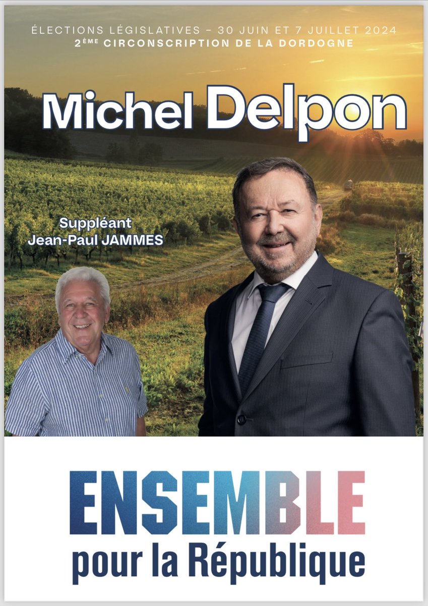Je suis candidat aux législatives de 2024 de la circo 2 de Dordogne, pour ne pas me résoudre au duel des extrêmes RN et LFI.
Avec mon suppléant, Jean- Paul Jammes une personnalité politique bien connue du Bergeracois.