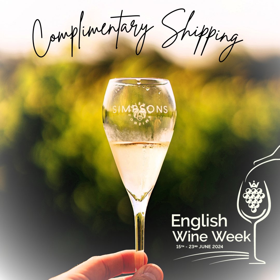 Happy English Wine Week! 

In order to get the celebrations started, we are pleased to offer you free shipping on our wines until midnight on Sunday 23 June.

ENTER EWW24 AT THE CHECKOUT

Visit: simpsonswine.com/pages/shop-all to explore our range. 

#EnglishWineWeek #EWW24 #RaiseAGlass