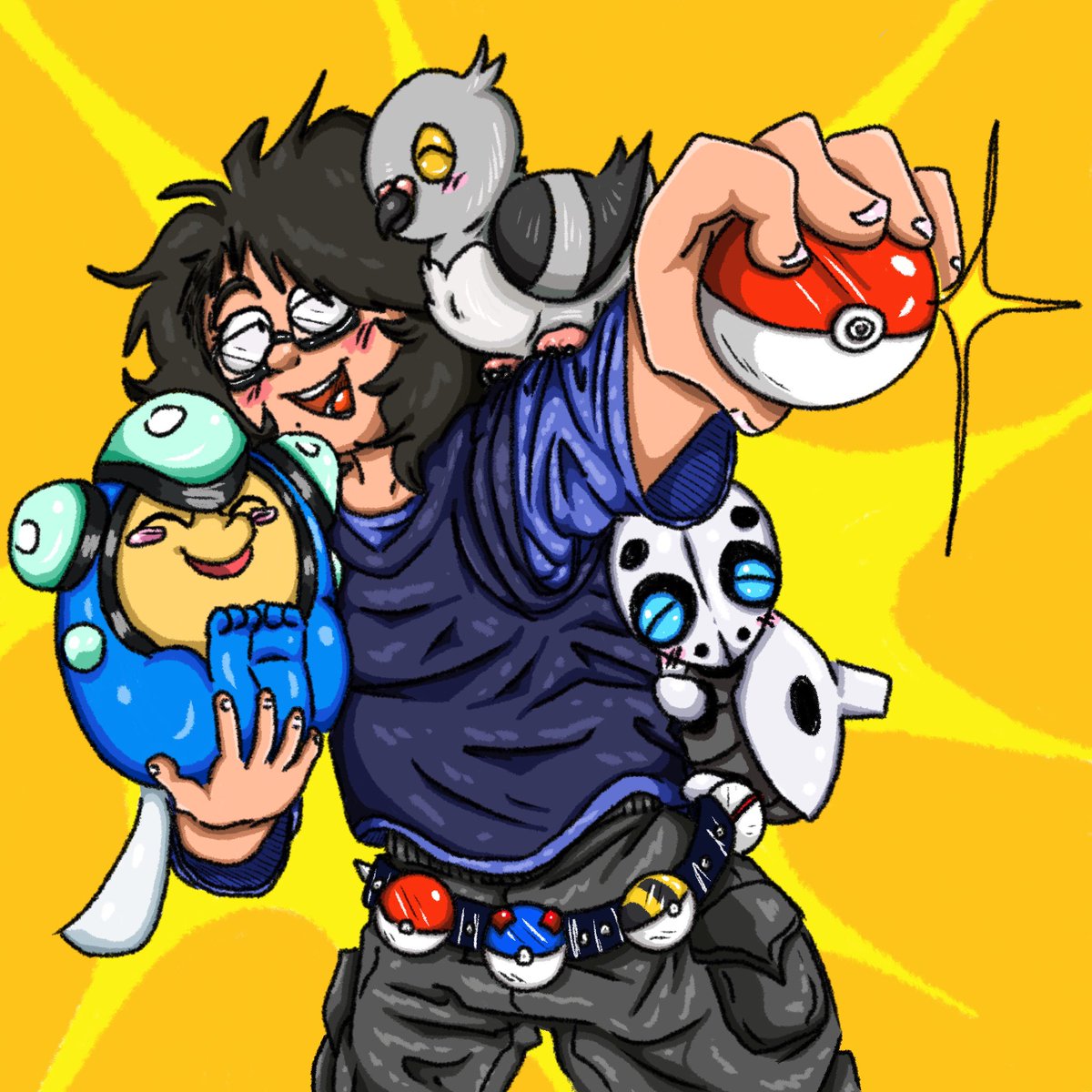 SaraDiPasquale5's tweet photo. I drew myself with some of my favorite pokemon
#pokemon #pidove #aron #palpitoad #fanart #art #selfportrait https://t.co/MV4OVjLcWx