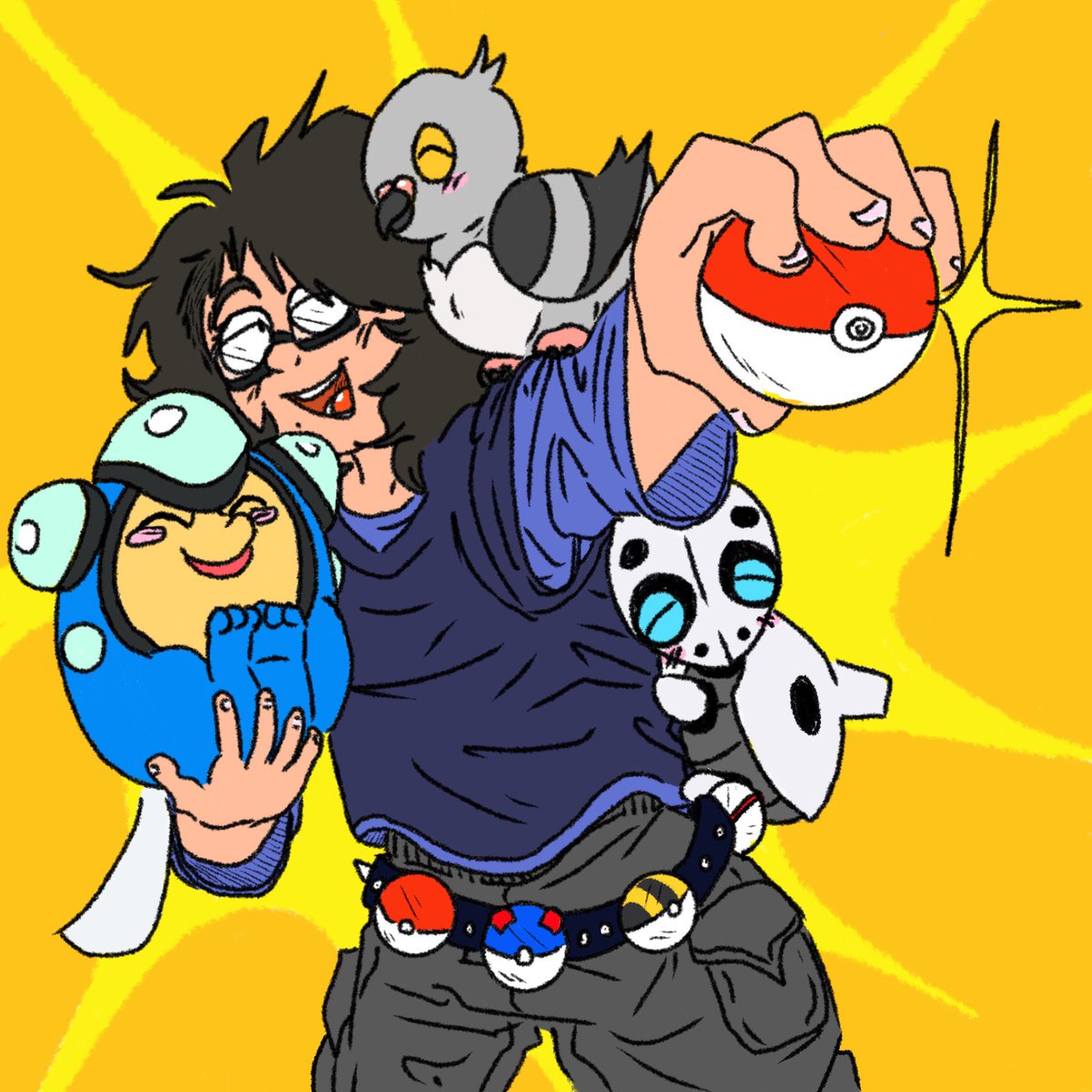 SaraDiPasquale5's tweet photo. I drew myself with some of my favorite pokemon
#pokemon #pidove #aron #palpitoad #fanart #art #selfportrait https://t.co/MV4OVjLcWx