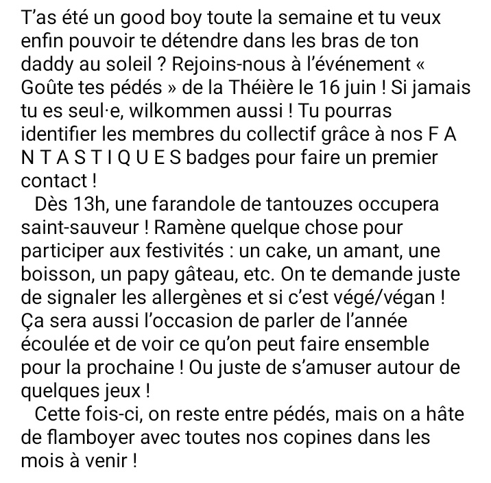 🍵LA THÉIÈRE - PIQUE-NIQUE🍵

Attention c'est finalement au parc à côté de Saint-So qu'on se retrouve (pas JB Lebas, vraiment celui littéralement colle à Saint-So)