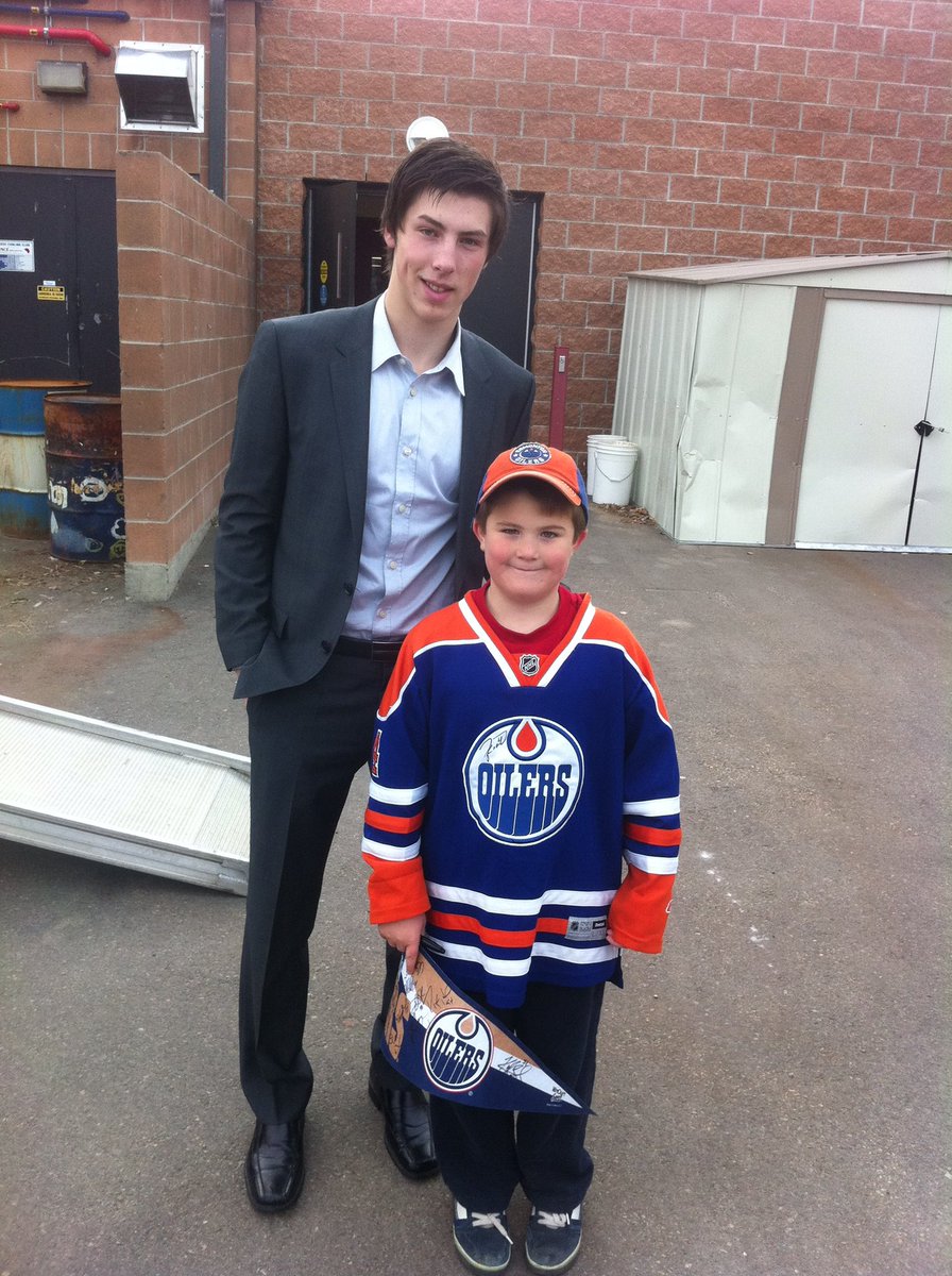 heysteely's tweet photo. @OilersAdam Baby Nuge at the LRC 2011 with my boy. He was a beaut then and still is. 
Win that man a cup. https://t.co/pRW9DW9MHW