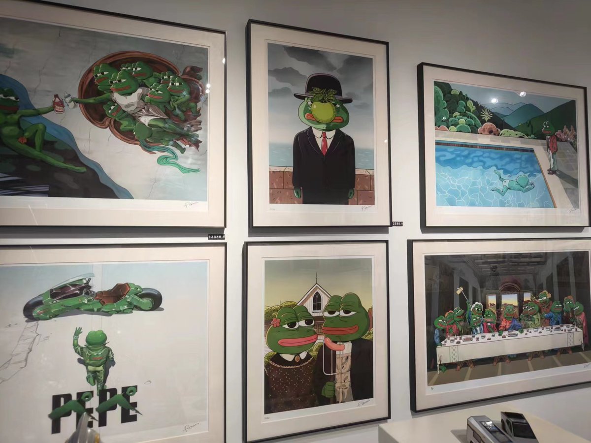 Barbara_KVH's tweet photo. $pepe in China. #Beijing exhibition. https://t.co/IVKg1tMjR5