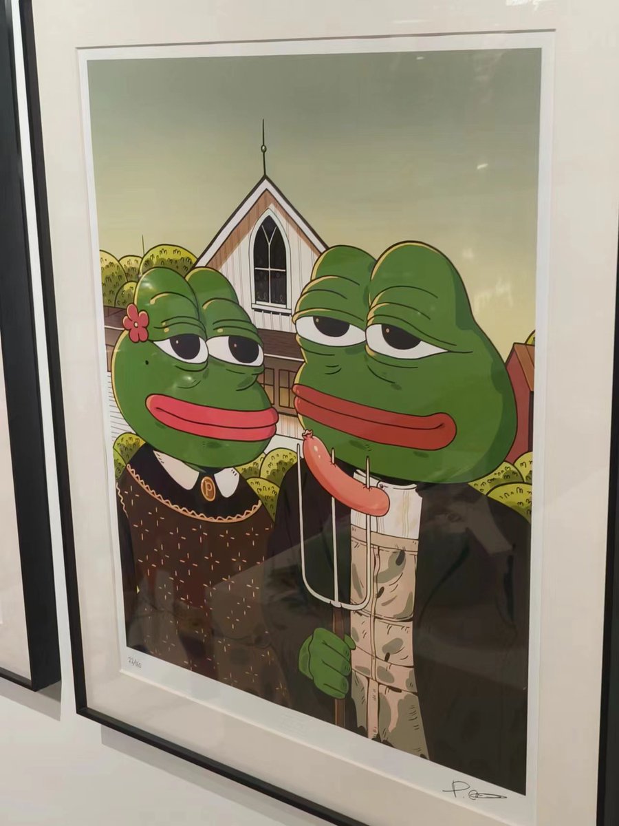 Barbara_KVH's tweet photo. $pepe in China. #Beijing exhibition. https://t.co/IVKg1tMjR5