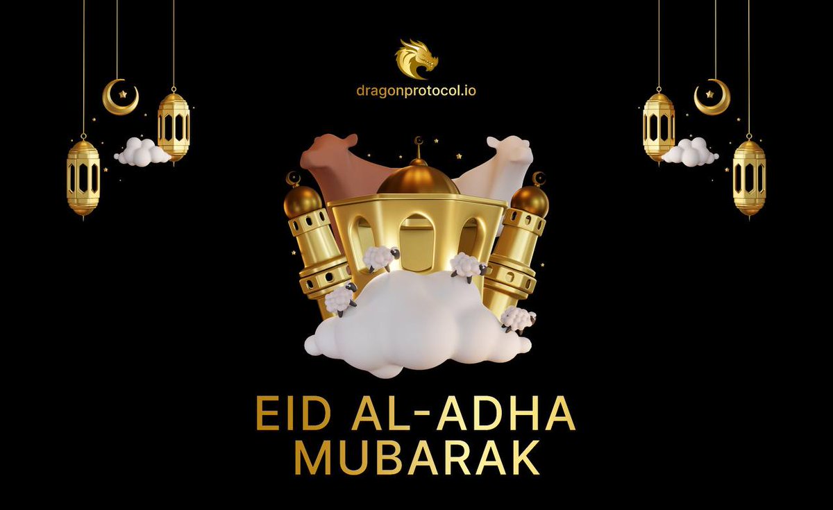 dragon_protocol's tweet photo. Wishing everyone a joyous and blessed Eid Al-Adha! May this special day bring peace, happiness, and prosperity to you and your loved ones.
Eid Mubarak from the $DRAGON family! ๐โจ
#EidAlAdha #EidMubarak #DragonProtocol #DRAGON https://t.co/rnMTHnfKu7