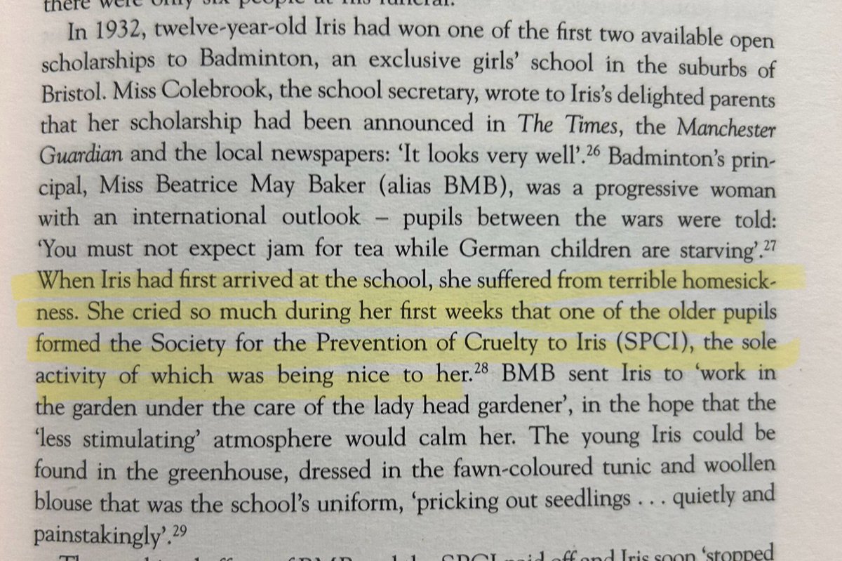 moonbeeaam's tweet photo. I love this anecdote from Iris Murdoch’s school years https://t.co/hK4aS0Wg88