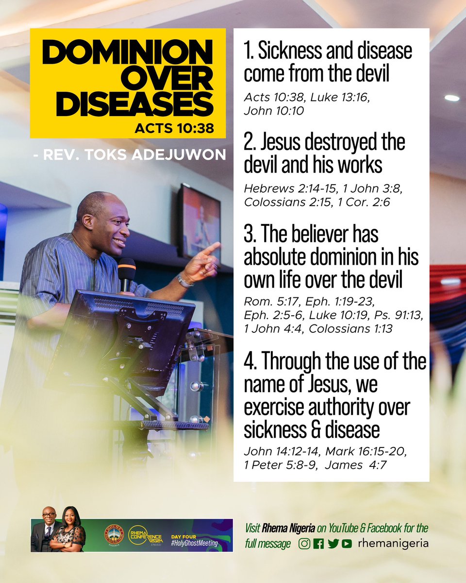 rhemanigeria's tweet photo. You have dominion over sickness and diseases.

This is why… https://t.co/uSOzw754hK