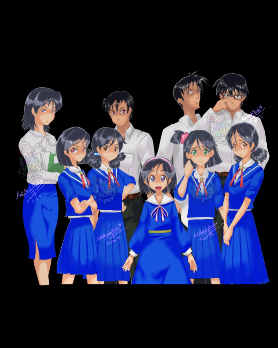 ArtNerdyNerd's tweet photo. Finally finished Yui Shishido and Morishige! 
(I just add in characters that were not in 98/Rebuilt.)
Sorry for not posting as I used to. Too much going on 😵‍💫

#corpseparty #Xseed #digitalarts #Morishige #Yui #horrorgames https://t.co/rGh7LXUyNR