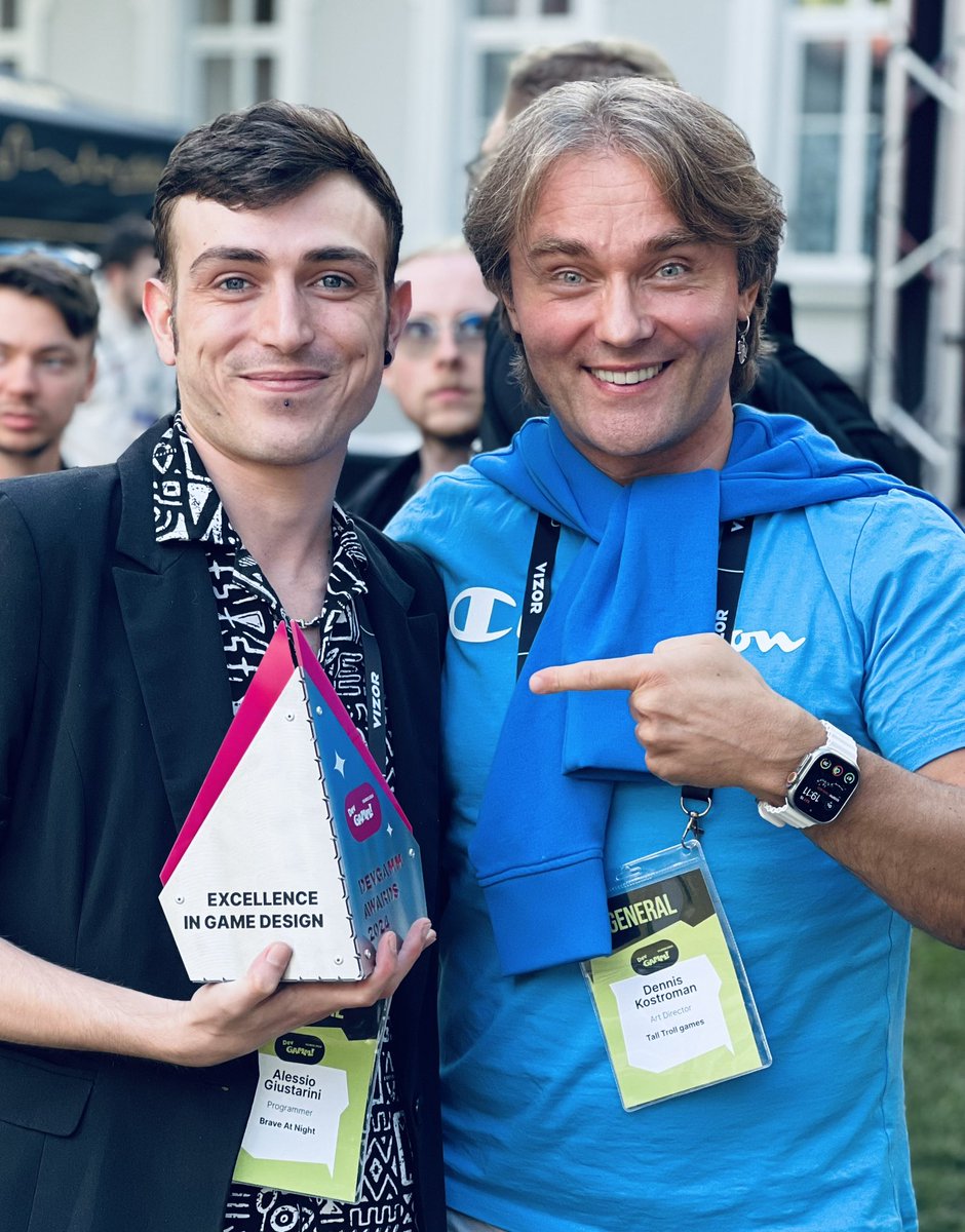 Huge congratulations to <a href="/BraveAtNight/">Yes, Your Grace 2: Snowfall❄️OUT NOW</a>  for taking home the DevGAMM Excellence in Game Design Award! We were definitely rooting for them (and maybe ourselves a little ) Special shoutout to <a href="/timid_sloth/">Timid Sloth 🦥</a> Alessio – we told you “there can be only one” 😂 Seriously though,