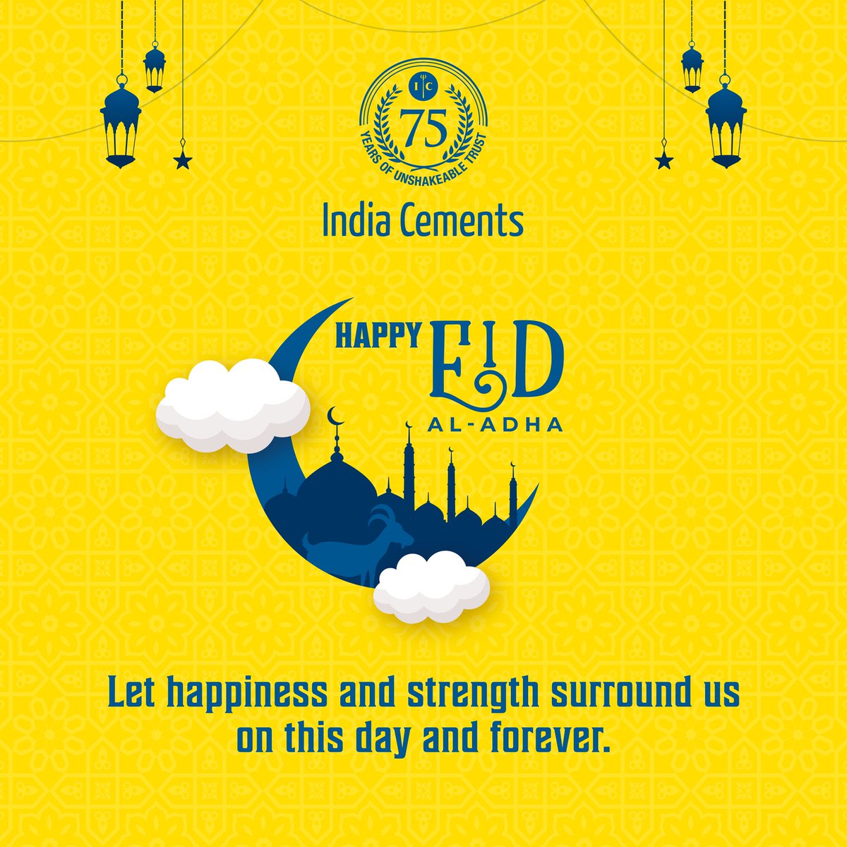 May the day bring the gentle touch of joy now and forever.

Happy Eid Al-adha

#Eid #IndiaCements