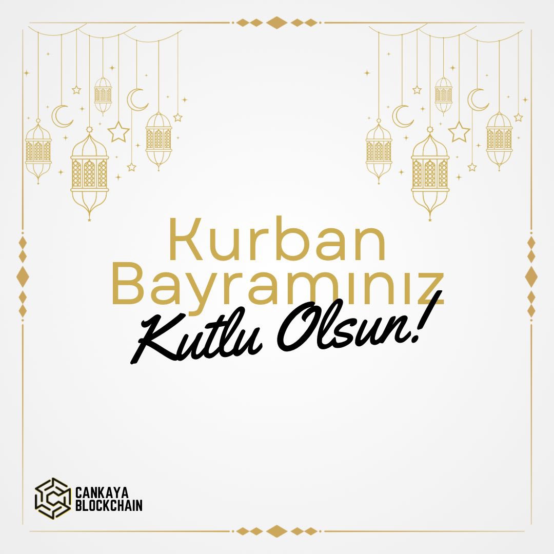 Çankaya Blockchain Topluluğu olarak herkese, sevdikleriyle beraber geçireceği mutlu bayramlar dileriz 🍬🎉🎉.